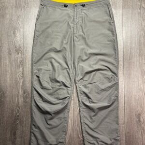 Gap Vtg Mens XL Grey Y2K Technical Utility Gorpcore Pants Bungee Waist 38-41